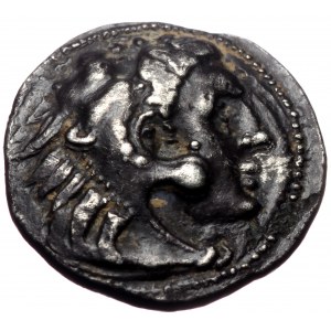 Kings of Macedon, Alexander III 'the Great', AR Drachm, (Silver,3.47 g 13 mm). 336-323 BC. Kolophon.