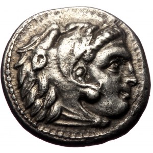 Kings of Macedon, Alexander III 'the Great', AR Drachm, (Silver,4.10 g 16 mm), 336-323 BC. Sardes.