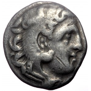 Kings of Macedon, Alexander III 'the Great', AR Drachm, (Silver, 4.08 g 18 mm), 336-323 BC. Kolophon?