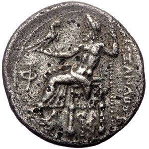 Kings of Macedon, Alexander III 'the Great', AR Drachm, (Silver, 3.96 g 18 mm), 336-323 BC.Kolophon.