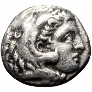 Kings of Macedon, Alexander III 'the Great', AR Drachm, (Silver, 3.31 g 17 mm), 336-323 BC. Miletos.
