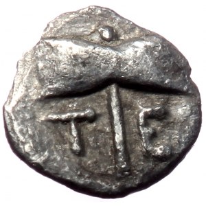 Troas, Tenedos AR hemiobol (Silver, 0.27g, 7mm) ca 450-387 BC