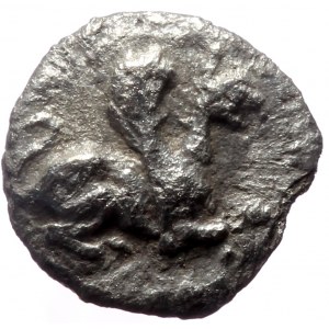 Troas, Assos, AR Hemiobol, (Silver, 0.21 g 6 mm),Circa 500-450 BC.