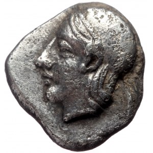 Aeolis, Elaia,AR Diobol, (Silver,1.29 g 10 mm), Circa 460-400 BC.