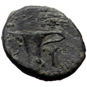 Aeolis, Kyme, AE (Bronze, 3.90 g 18 mm), Kleandros, magistrate. Circa 300-250 BC.