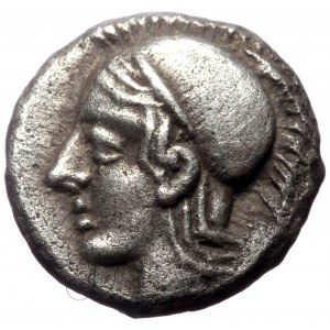 Aiolis, Elaia, AR Diobol, (Silver, 1.32 g 10 mm),Circa 350-320 BC.