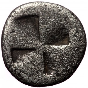 Aeolis, Kyme, AR Hemiobol, (Silver, 0.24 g 8 mm), Circa 480-450 BC.