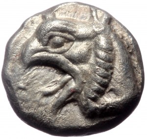 Ionia, Phokaia AR Hemidrachm (Silver, 1.60g, 10mm) ca 521-478 BC.
