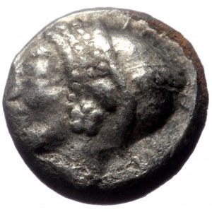Ionia, Phokaia, AR Diobol, (Silver, 1.09 g 9 mm),Circa 521-478 BC.