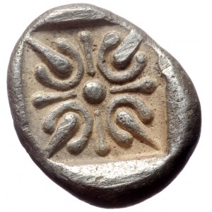 Ionia, Miletos, Obol or Hemihekte. (Silver, 1.09 g 10 mm),Late 6th-early 5th centuries BC.