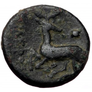 Ionia, Ephesos, AE, (Bronze, 2.03 g 15 mm), 4th century BC. Uncertain magistrate.