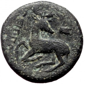 Ionia, Ephesos , AE (Bronze,1.92 g 16 mm), Uncertain, magistrate Circa 4th Century BC.