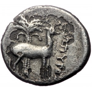 Ionia, Ephesos, AR Drachm, (Silver, 3.61 g 18 mm), Circa 202- 162 BC. Uncertain , magistrate.
