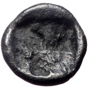 Caria, Kos, AR Hemiobol, (Silver,0.58 g 8 mm),Circa 500-480 BC.