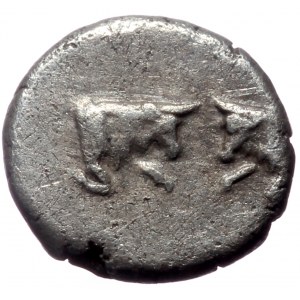 Caria, Uncertain, AR Hemiobol (Silver, 0.25 g, 7 mm). Circa 500-450 BC.