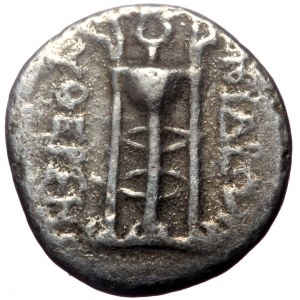 Caria, Knidos, AR Tetrobol, (Silver, 2.44 g 14 mm), Circa 250-210 BC. Uncertain magistrate.