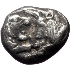 Kings of Lydia, Sardes, Kroisos, AR 1/6 Stater. (Silver, 1.67 g 10 mm), Circa 564/53-550/39 BC.