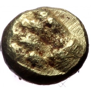 Kings of Lydia, Time of Ardys to Alyattes, EL 1/48 Stater, (Electrum, 0.30 g 4 mm), Circa 630s-564/53 BC. Sardes.