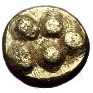 Kings of Lydia, Time of Alyattes to Kroisos, EL 1/24 Stater, (Electrum, 0.63 g 5 mm), Circa 620/10-550/39 BC. Sardes.