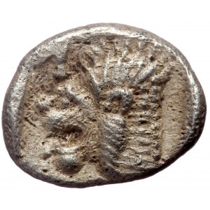 Mysia, Kyzikos, AR Obol, (Silver, 0.77 g 9 mm),Circa 450-400 BC.