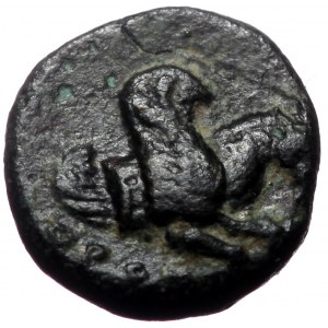 Mysia, Adramytion. Orontas. Satrap of Mysia, AE, (Bronze, 0.57 g 8 mm), Circa 357-352 BC.