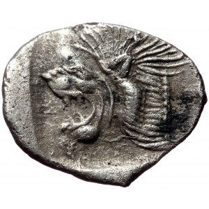Mysia, Kyzikos, AR Obol, (Silver, 0.75 g 13 mm), Circa 450-400 BC.