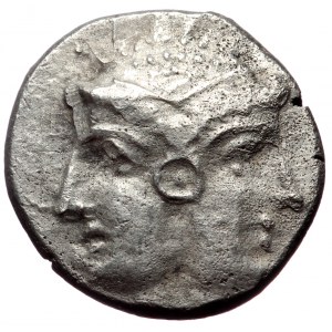Mysia, Lampsakos, AR Diobol. (Silver, 1.23 g 10 mm), 4th-3rd centuries BC.