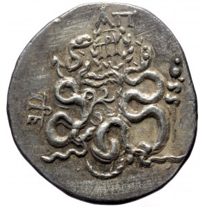 Mysia, Pergamon, AR Tetradrachm, (Silver, 12.39 g 28 mm),Circa 133-67 BC. Cistophoric standard.