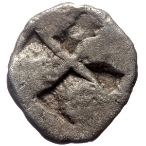 Mysia, Kyzikos, AR Hemiobol, (Silver, 0.60 g 8 mm), Circa 520-480 BC.