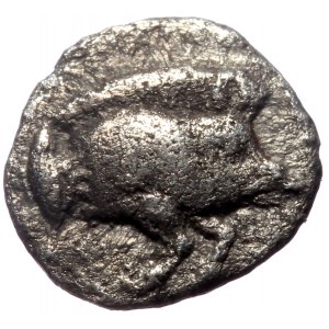 Mysia, Kyzikos, AR Hemiobol, (Silver, 0.34 g 7 mm), 450-400 BC.