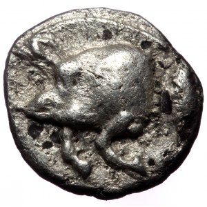 Mysia, Kyzikos, AR Obol, (Silver, 0.83 g 9 mm), Circa 450-400 BC.