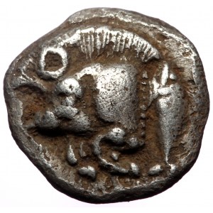Mysia, Kyzikos, AR Obol, (Silver, 0.80 g 9 mm), Circa 450-400 BC.