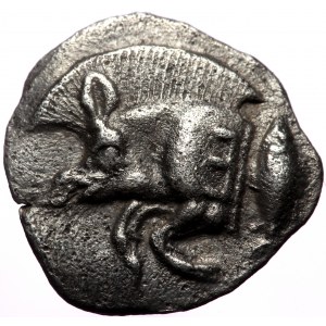 Mysia, Kyzikos, AR Obol, (Silver, 0.66 g 12 mm), Circa 450-400 BC.