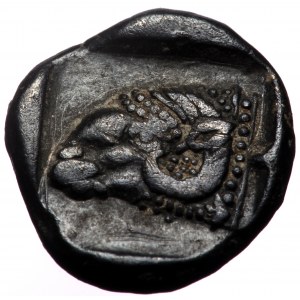 Mysia, Kyzikos. AR, Trihemiobol, (Silver, 1.08 g 10 mm). Circa 450-400 BC.