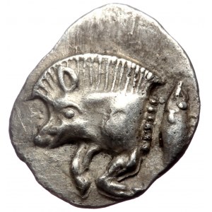 Mysia, Kyzikos, AR Hemiobol, (Silver, 0.39 g 9 mm), Circa 450-400 BC.