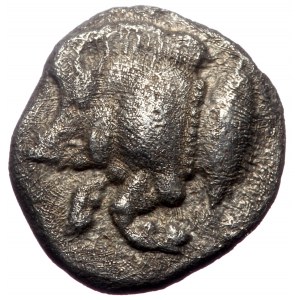 Mysia, Kyzikos, AR Hemiobol, (Silver,0.53 g 8 mm), Circa 450-400 BC.