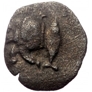 Mysia, Kyzikos, AR Tetartemorion. (Silver, 0.29 g 9 mm), Circa 450-400 BC.