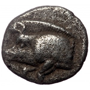 Mysia, Kyzikos, AR Obol, (Silver, 0.72 g 8 mm), Circa 450-400 BC.