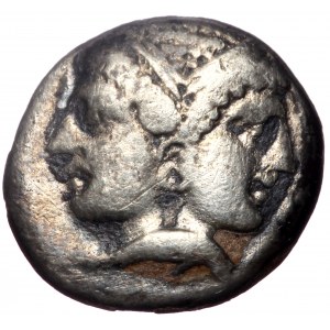 Mysia, Lampsakos, AR Diobol, (Silver, 1.21 g 11 mm), 4th-3rd centuries BC.