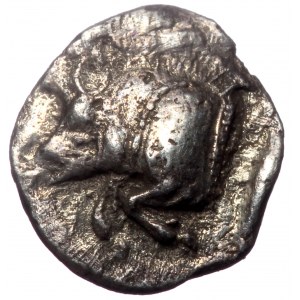 Mysia, Kyzikos, AR Hemiobol, (Silver, 0.32 g 8 mm), Circa 450-400 BC.