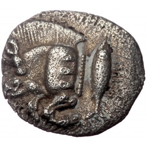 Mysia, Kyzikos, AR Obol, (Silver, 0.62 g 11 mm), Circa 450-400 BC.