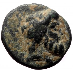 Phrygia, Acmoneia, AE, (Bronze,2.83 g 17 mm), 1st century BC. Timotheos Menela, magistrate.