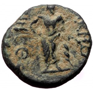 Phrygia, Acmoneia, AE, (Bronze,2.83 g 17 mm), 1st century BC. Timotheos Menela, magistrate.