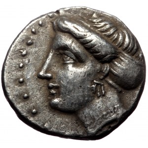 Paphlagonia, Sinope, AR Drachm, (Silver, 4.90 g 17 mm), Circa 330-300 BC. Agreos, magistrate.