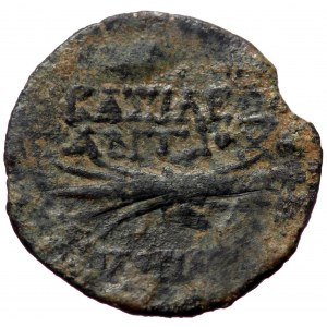 Seleukid Kingdom, Antiochos IX Eusebes Philopator (Kyzikenos), AE,(Bronze, 5.95 g 19 mm) ,114/3-95 BC. Antioch on the Or