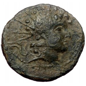Seleukid Kingdom, Antiochos VI Dionysos, AE,(Bronze, 7.32 g 20 mm), Circa 144-142 BC.