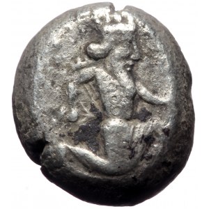 Persia, Achaemenid Empire, Time of Artaxerxes I to Xerxes II AR Siglos, (Silver, 5.11 g 15 mm), Circa 455-420 BC, Sardes