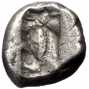 Persia, Achaemenid Empire. Sardes. Time of Darios I to Xerxes II, AR Siglos, (Silver, 5.25 g 15 mm), 485-420 BC.