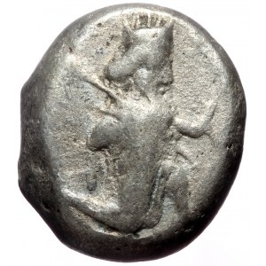 Persia, Achaemenid EmpireTime of Darios I to Xerxes II, AR Siglos, (Silver, 5.25 g 15 mm), 485-420 BC. Sardes.