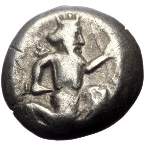 Persia, Achaemenid Empire, AR Siglos, (Silver,4.55 g 13 mm),Time of Artaxerxes II to Artaxerxes III, Circa 375-340 BC. S